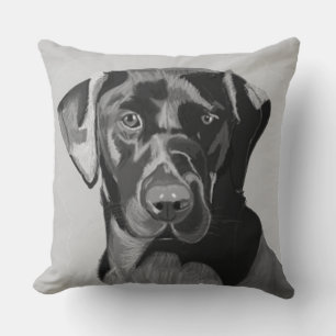 Black Labrador  Cushion