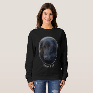 Black Labrador Dog Art Personalised  Sweatshirt