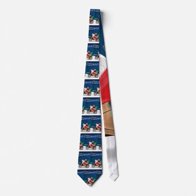 Black Labrador Dog Christmas Santa Claus   Tie (Front)