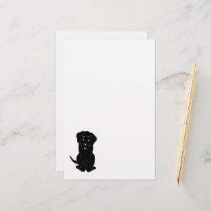 Black Labrador Dog Design Stationery