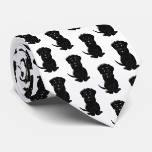 Black Labrador Dog Design Tie