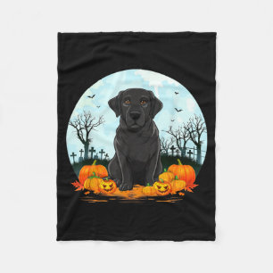 Black Labrador Dog Lovers Boys Girls Halloween Fleece Blanket