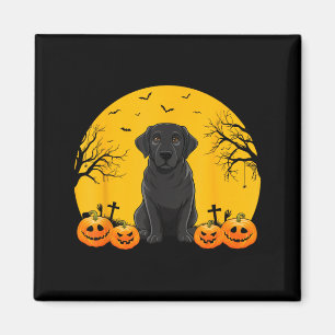 Black Labrador Dog Lovers Men Women Kids Halloween Magnet