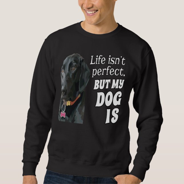 Black Labrador Dog Pet Owner Life Isn T Perfect Bu Sweatshirt (Front)