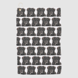 Black Labrador Dog Pet Photo Golf Towel