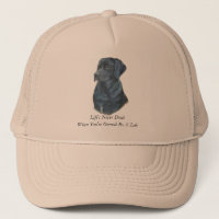 black labrador dog portrait art with fun slogan