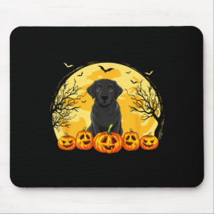 Black Labrador Dog Pumpkins Halloween Costume Men Mouse Pad