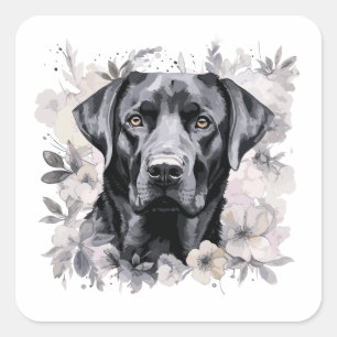 Black Labrador Dog Stickers