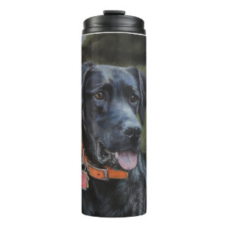 Black Labrador dog tumbler