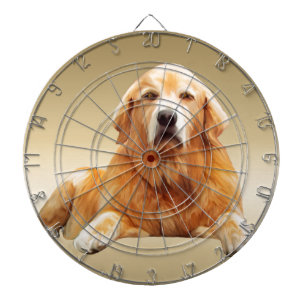 Black Labrador Dog Water Colour Art Painting Dartboard