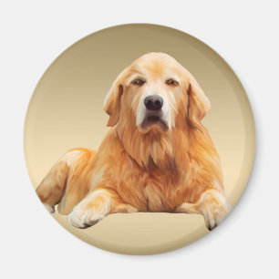 Black Labrador Dog Water Colour Art Painting Magnet