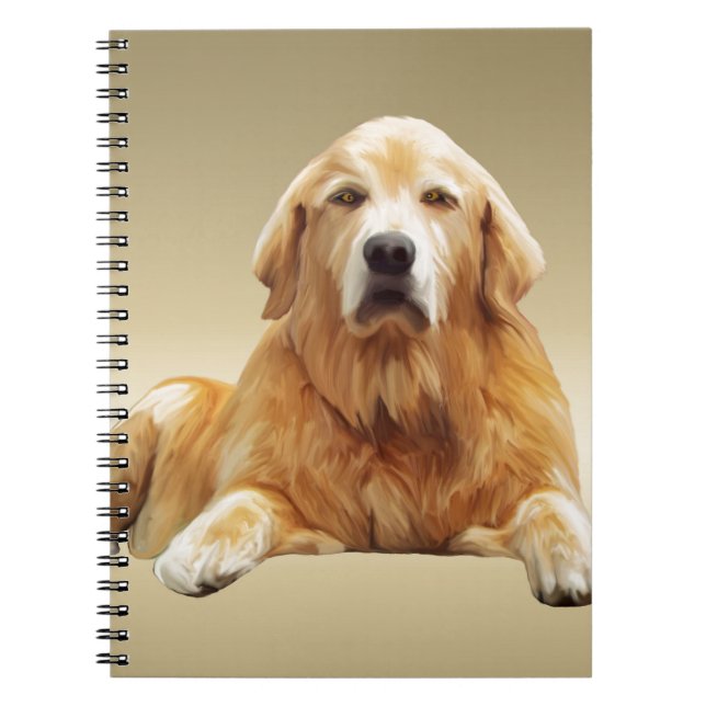 Black Labrador Dog Water Colour Art Painting Notebook (Front)