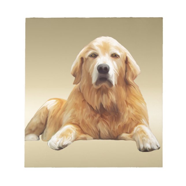 Black Labrador Dog Water Colour Art Painting Notepad (Front)