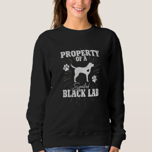Black Labrador for Mum Dad Property Dog Sweatshirt