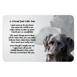 Black Labrador Friend Poem Magnet
