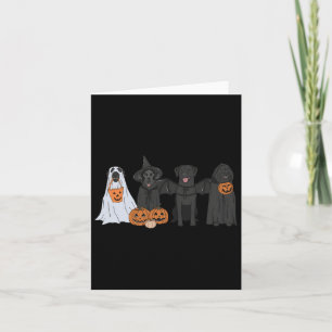 Black Labrador Halloween Card