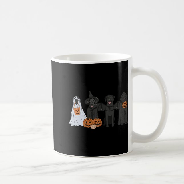 Black Labrador Halloween  Coffee Mug (Right)