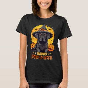 Black Labrador Halloween Dog Howl O Ween Funny Pet T-Shirt