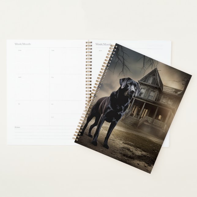 Black Labrador Halloween Scary Planner (Display)