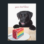 Black Labrador - Happy Birthday - Thank You - Dog Postcard<br><div class="desc">Send a sweet message with this Black Lab all-occasion postcard !</div>