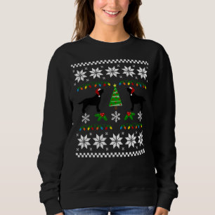 Black Labrador Happy Christmas Sweater Pattern