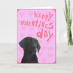 Black Labrador Happy Valentine's Day Greeting Card