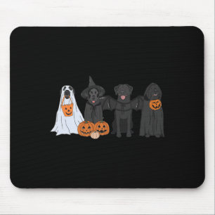 Black Labrador In Ghost Halloween Costume Ghost Mouse Pad
