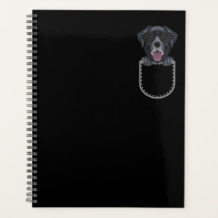 Black Labrador In The Breast Pocket Planner
