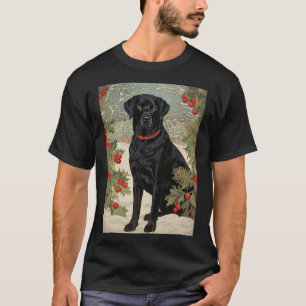 Black Labrador in Winter T-Shirt