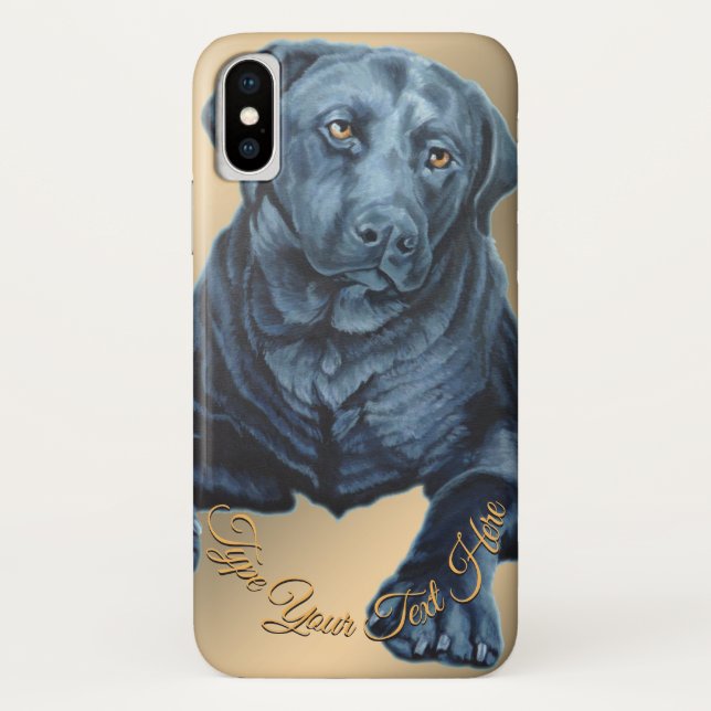 Black Labrador iPhone Cases Custom Smartphone Case (Back)