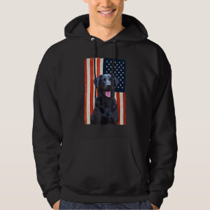 Black Labrador July 4th Patriotic Black Lab Hoodie