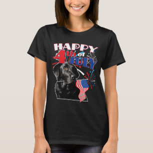 Black Labrador July 4th T-Shirt Black Lab Patriot