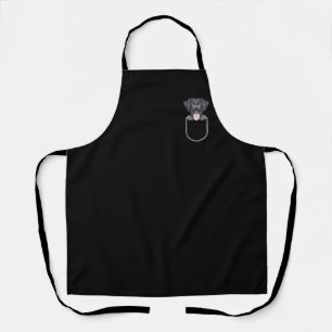 Black Labrador, Lab In The Breast Pocket Apron