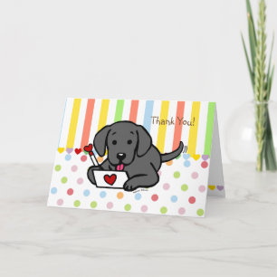 Black Labrador Love Letter Thank You Card