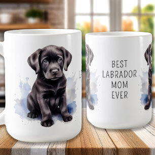 Black LABRADOR MOM Dog Lover Cute Puppy Coffee Mug