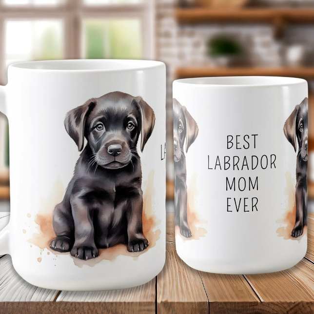 Black LABRADOR MOM Dog Lover Cute Puppy Coffee Mug (Creator Uploaded)