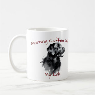  Black  Labrador Morning Coffee/PERSONALIZE Coffee Mug