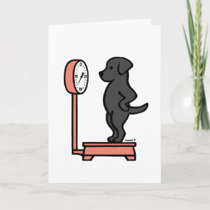 Black Labrador on the Scale Card