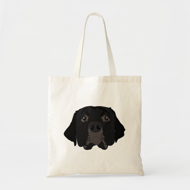 Black Labrador on Tote Bag (Front)
