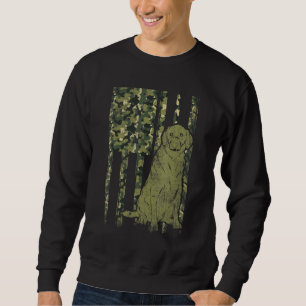 Black Labrador Owner Dog Camouflage Usa Flag Bla Sweatshirt