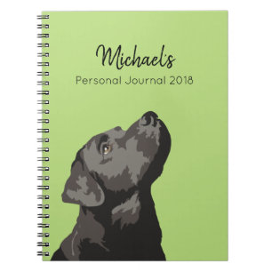 Black Labrador Personalized Journal Notebook