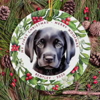 Black Labrador Personalized Puppy Dog Christmas