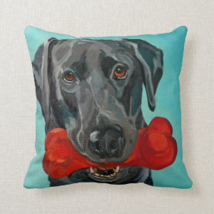 Black Labrador Pillow
