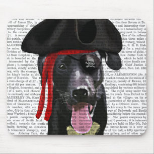 Black Labrador Pirate Mouse Pad