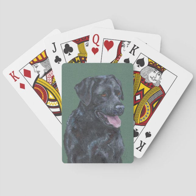 Black Labrador Playing Cards (Back)