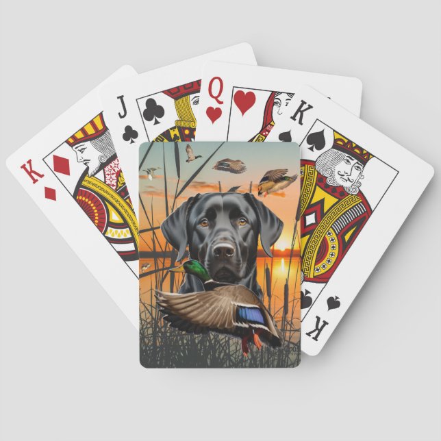 Black Labrador Playing Cards, Labrador Retriever Cards (Back)