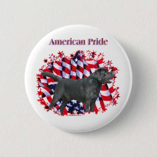Black Labrador Pride - Button (Front)