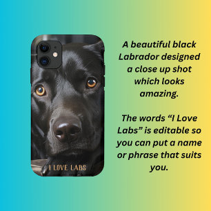 Black Labrador puppy  iPhone 11 Case