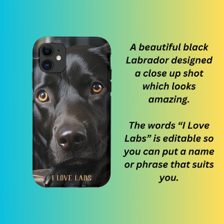 Black Labrador puppy  iPhone 11 Case