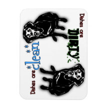 Black Labrador Rectangle Dishwasher Magnet